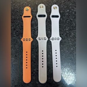 Smartwatch Band Set - Orange, Gray, White
